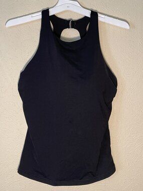 Athleta Maldives Bra Cup Tankini Top in Black, Size 36D/DD